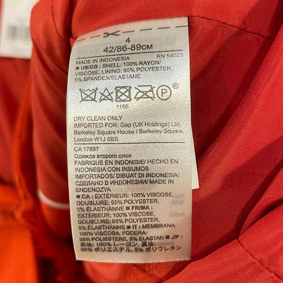 New BR Rayon Fringe Trim Blazer Rust Orange 4, S $168 - Picture 6 of 6